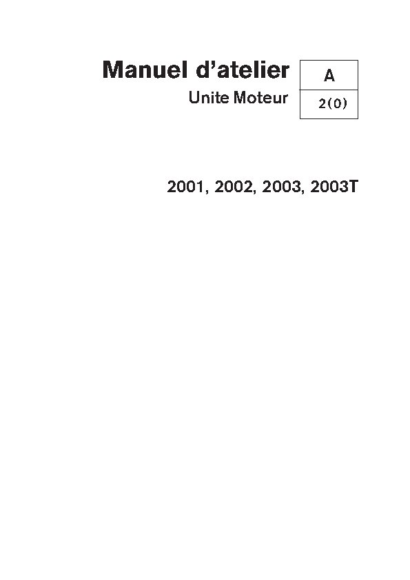 7753570 M.ATELIER 2001-2002-2003-2003T Unité Moteur